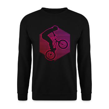 Radfahren Herren bmx jungen bmx fahrrad bmx - Unisex Pullover - Schwarz - Vorne - Alina (178cm) & Michal (187cm)