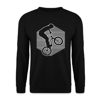 Femmes BMX vélo vélo hommes vélo bmx - Sweat-shirt Unisexe - noir - Devant - Alina (178cm) & Michal (187cm)
