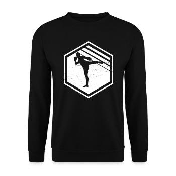Boxe Thaïlandaise Femmes Hommes Boxe Thaïlandaise Boxeur thaïlandais - Sweat-shirt Unisexe - noir - Devant - Alina (178cm) & Michal (187cm)