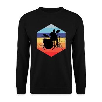 Drumming Drum Kit Drums Women - Sweat-shirt Unisexe - noir - Devant - Alina (178cm) & Michal (187cm)