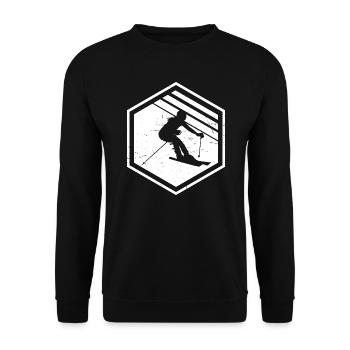 Ski Freestyle Skier Skiing Skiing - Unisex Sweatshirt - black - Front - Alina (178cm) & Michal (187cm)
