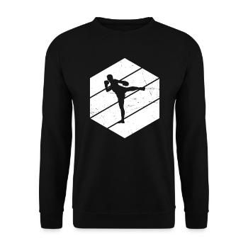 Thai Boxer Muay Thai Thai Boxing Thai Boxing Men - Unisex Sweatshirt - black - Front - Alina (178cm) & Michal (187cm)