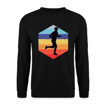 Course de cross-country hommes - Sweat-shirt Unisexe - noir - Devant - Alina (178cm) & Michal (187cm)