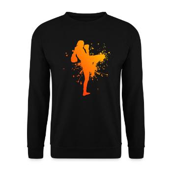 Thai Boxing Thai Boxing Women Muay Thai Thai Boxing - Unisex Sweatshirt - black - Front - Alina (178cm) & Michal (187cm)