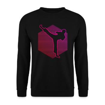 Boxe Kickboxing Femmes Boxe Hommes Kickboxing - Sweat-shirt Unisexe - noir - Devant - Alina (178cm) & Michal (187cm)