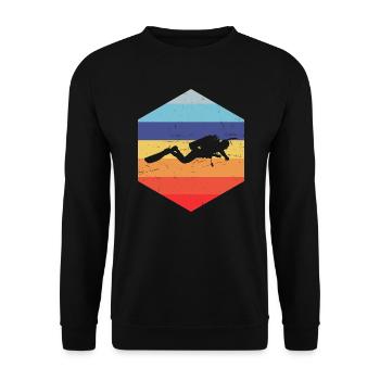 Diver Tauchen Scuba Diver Free Dive Scuba Taucher - Unisex Pullover - Schwarz - Vorne - Alina (178cm) & Michal (187cm)