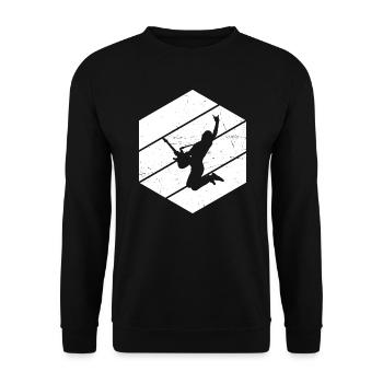 Gitarre electronic guitar Egitarre Damen - Unisex Pullover - Schwarz - Vorne - Alina (178cm) & Michal (187cm)
