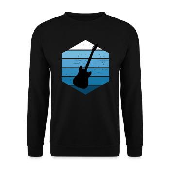 Guitar Gitarrenspieler Damen E-gitarre - Unisex Pullover - Schwarz - Vorne - Alina (178cm) & Michal (187cm)