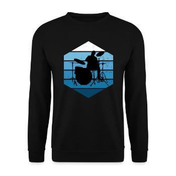 Tambour Femmes Batteur Hommes - Sweat-shirt Unisexe - noir - Devant - Alina (178cm) & Michal (187cm)
