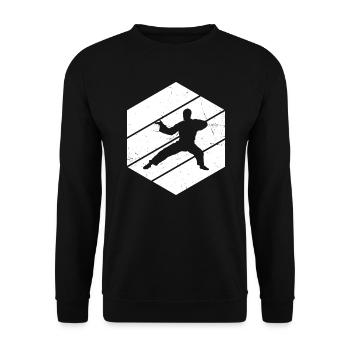 Kung Fu Kungfu Wushu Arts martiaux pour hommes - Sweat-shirt Unisexe - noir - Devant - Alina (178cm) & Michal (187cm)