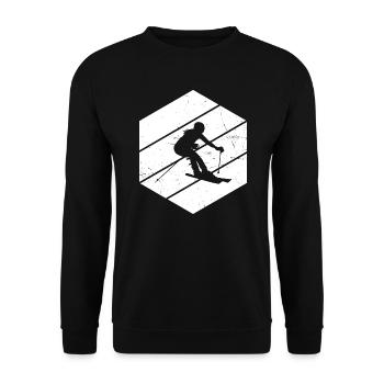 Skieurs Ski Hommes Ski Femmes Ski - Sweat-shirt Unisexe - noir - Devant - Alina (178cm) & Michal (187cm)