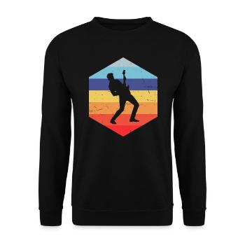 guitare électrique guitare guitare acoustique guitare - Sweat-shirt Unisexe - noir - Devant - Alina (178cm) & Michal (187cm)