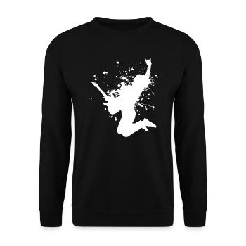 Guitar player electronic guitar Guitar - Unisex Sweatshirt - black - Front - Alina (178cm) & Michal (187cm)