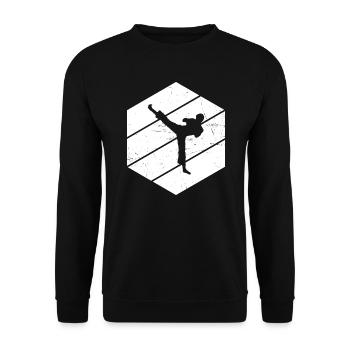 Kickboxer Kickboxing Women Kickboxing Kickboxing - Unisex Sweatshirt - black - Front - Alina (178cm) & Michal (187cm)