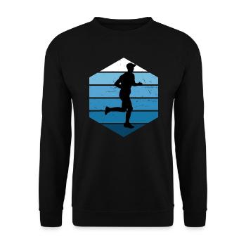 Running Cross Country Running Running Jogging - Unisex Sweatshirt - black - Front - Alina (178cm) & Michal (187cm)