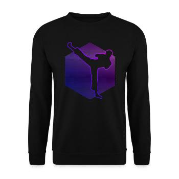 Kickboxing Femmes Boxe Kickboxing Hommes - Sweat-shirt Unisexe - noir - Devant - Alina (178cm) & Michal (187cm)