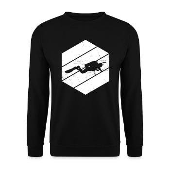 Plongée sous-marine Plongée sous-marine Plongée libre - Sweat-shirt Unisexe - noir - Devant - Alina (178cm) & Michal (187cm)