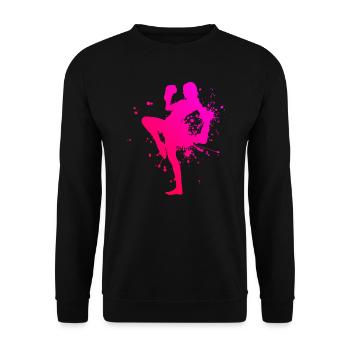 Boxing Boxing Women Kickboxing Kickboxing Kickboxing - Unisex Sweatshirt - black - Front - Alina (178cm) & Michal (187cm)