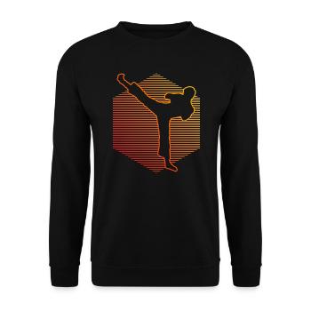 Kickboxing Kickbox Boxen Kickboxer Boxing - Unisex Sweatshirt - black - Front - Alina (178cm) & Michal (187cm)
