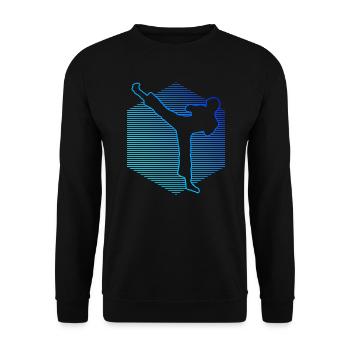 Kickboxing Kickboxer Femmes Hommes Kickboxing - Sweat-shirt Unisexe - noir - Devant - Alina (178cm) & Michal (187cm)