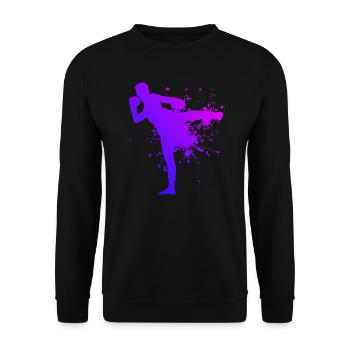 Thai Boxing Men Thai Boxing Thai Boxer Women Thai Boxer Women Thai Boxin - Unisex Sweatshirt - black - Front - Alina (178cm) & Michal (187cm)
