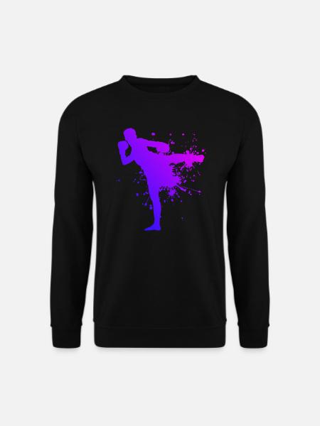 Thaibox Herren Thaiboxen Thaiboxer Damen Thaiboxin - Unisex Pullover - Schwarz