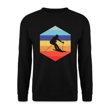 Stunt Ski Men Freestyle Skiers Winter Sports - Unisex Sweatshirt - black - Front - Alina (178cm) & Michal (187cm)