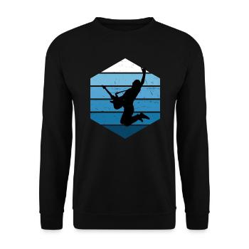 Guitar Electric Guitar Electronic Guitar Men - Unisex Sweatshirt - black - Front - Alina (178cm) & Michal (187cm)