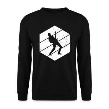 Guitare Electrique Guitariste Homme Guitare - Sweat-shirt Unisexe - noir - Devant - Alina (178cm) & Michal (187cm)