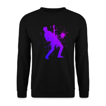 Men's Electric Guitar Electric Guitar classical guitar - Unisex Sweatshirt - black - Front - Alina (178cm) & Michal (187cm)