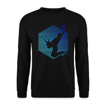 acoustic guitar electric guitar guitar player - Unisex Sweatshirt - black - Front - Alina (178cm) & Michal (187cm)