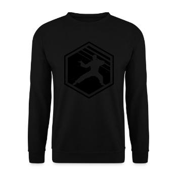 Arts Martiaux Kungfu Hommes Wushu Femmes Kung Fu - Sweat-shirt Unisexe - noir - Devant - Alina (178cm) & Michal (187cm)