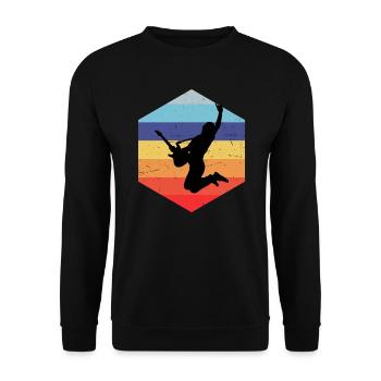 Guitare électrique guitare classique Guitare pour hommes - Sweat-shirt Unisexe - noir - Devant - Alina (178cm) & Michal (187cm)