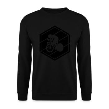 Road Cyclist Road Bike Women's Road Bike Road Cycling - Unisex Sweatshirt - black - Front - Alina (178cm) & Michal (187cm)
