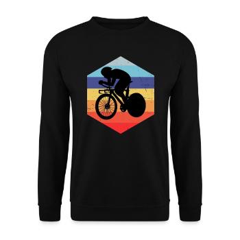 Vélo de route Cycliste de route Vélo de route Hommes Femmes - Sweat-shirt Unisexe - noir - Devant - Alina (178cm) & Michal (187cm)