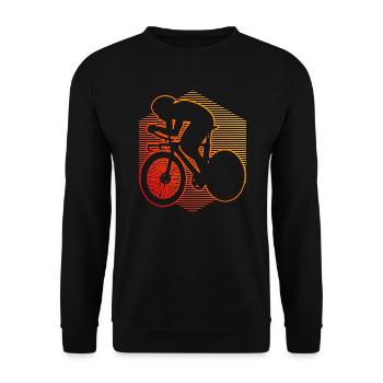 Rennradfahrer Rennradfahren Herren Rennrad - Unisex Pullover - Schwarz - Vorne - Alina (178cm) & Michal (187cm)