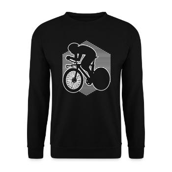 Rennrad Rennradfahren Herren Rennradfahrer - Unisex Pullover - Schwarz - Vorne - Alina (178cm) & Michal (187cm)