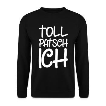 Tollpatsch Ich tollpatschig lustig tollpatschich - Unisex Pullover - Schwarz - Vorne - Alina (178cm) & Michal (187cm)