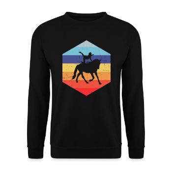 Vaulting, Horse Performance, Equine Gymnastics - Unisex Sweatshirt - black - Front - Alina (178cm) & Michal (187cm)
