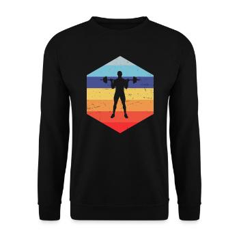 Fitness Haltérophilie Cardio Hommes Femmes Endurance - Sweat-shirt Unisexe - noir - Devant - Alina (178cm) & Michal (187cm)