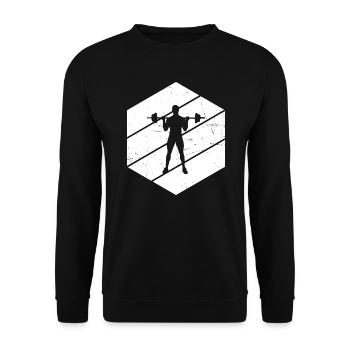 Cardio Fitness Strength Training Women's Endurance Training - Unisex Sweatshirt - black - Front - Alina (178cm) & Michal (187cm)