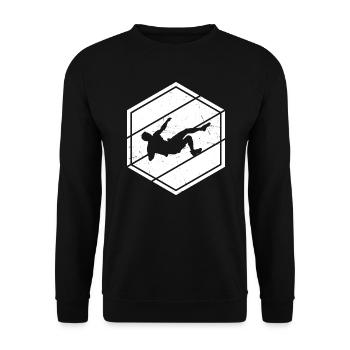 Bouldering Climbing Bouldering Climbing Women - Unisex Sweatshirt - black - Front - Alina (178cm) & Michal (187cm)