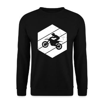 Motocross Femmes Hommes Freestyle Motocross - Sweat-shirt Unisexe - noir - Devant - Alina (178cm) & Michal (187cm)