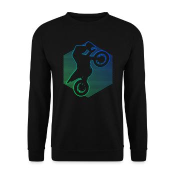 Motocross Freestyle Motocross Dirt Biker - Unisex Pullover - Schwarz - Vorne - Alina (178cm) & Michal (187cm)