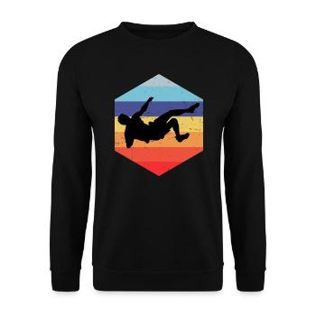 Bouldering Climbing Women Boulder Climbing - Unisex Sweatshirt - black - Front - Alina (178cm) & Michal (187cm)