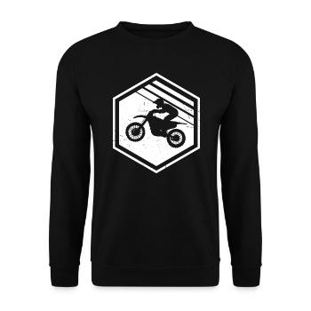 Motocross Freestyle Motocross Dirt Biker - Sweat-shirt Unisexe - noir - Devant - Alina (178cm) & Michal (187cm)