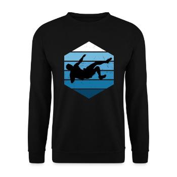 Escalade de bloc Femmes Grimpeur Escalade - Sweat-shirt Unisexe - noir - Devant - Alina (178cm) & Michal (187cm)