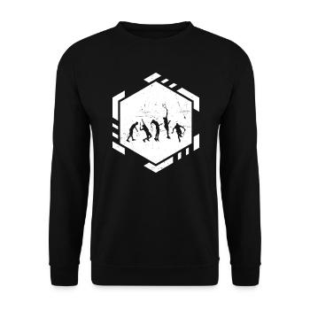 Playing Tennis Playing Tennis Player Playing Tennis - Unisex Sweatshirt - black - Front - Alina (178cm) & Michal (187cm)