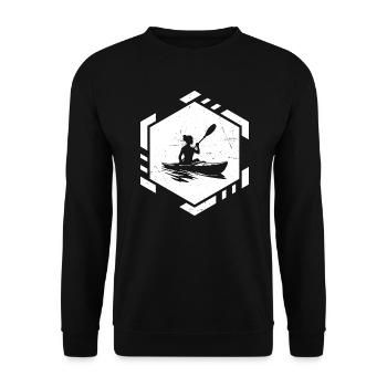 Canoë Kayak Kayak Kayak Femmes Hommes - Sweat-shirt Unisexe - noir - Devant - Alina (178cm) & Michal (187cm)