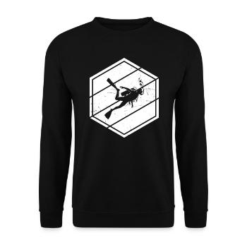 Tauchen Diving Diver Scuba Taucher Scuba Diver - Unisex Sweatshirt - black - Front - Alina (178cm) & Michal (187cm)